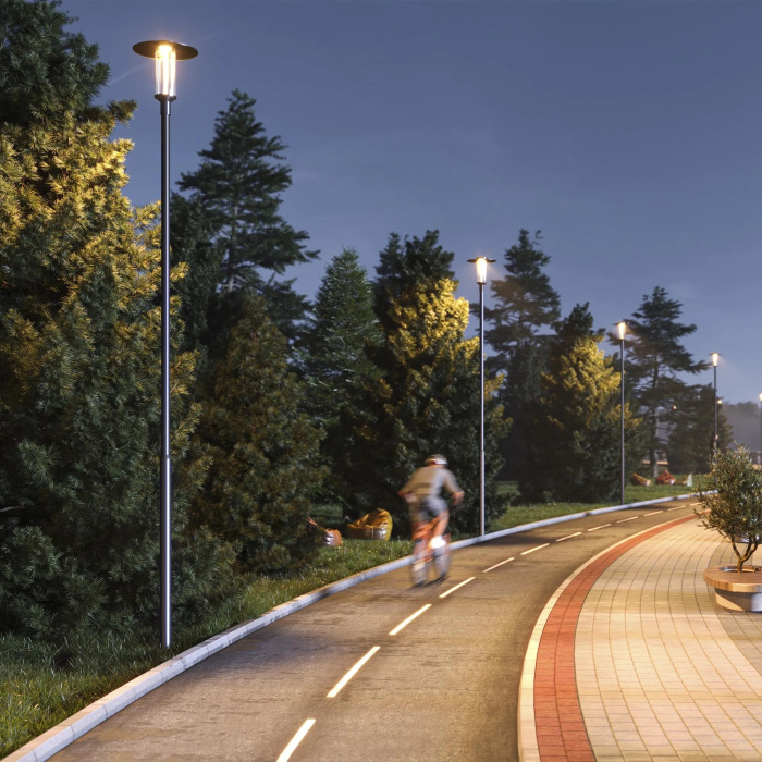 Уличный консольный светильник светодиодный ALT-MASAR-50W Warm2700 (BK, 150x30 deg, 230V) ( Arlight 060319_ARL