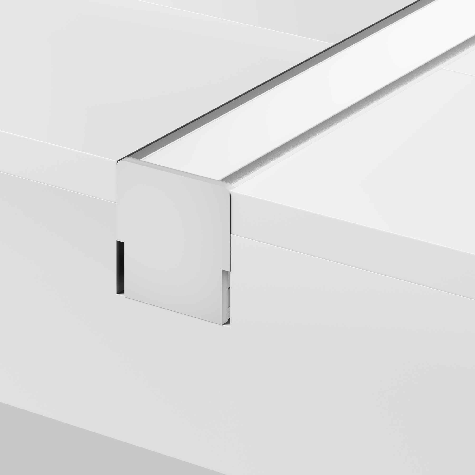 Алюминиевый профиль встраиваемый в пол 26x26 (Серебро, 2 м), ALM-2626-S-2M Maytoni 636016_MY