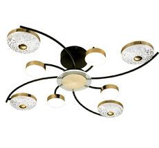 Потолочная люстра (+ночной режим) с пультом 10208/8 LED*110W Black/Gold Escada 10208/8LED_ESC