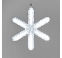 Светодиодная Снежинка Московская 0,3м, Акрил, Белая 24B, IP65 LTC DC-30-24V