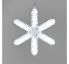 Светодиодная Снежинка Московская 0,3м, Акрил, Белая 24B, IP65 LTC DC-30-24V