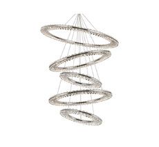 Подвесная люстра Newport Вертикальная композиция 8240 из пяти плоских колец хром №59_NP