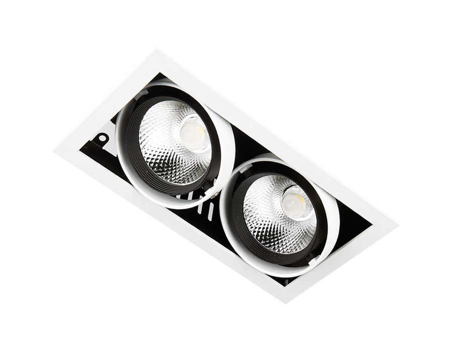 

Встраиваемый светильник Ambrella light DOWCARDANO T812 BK/CH 2*12W 4200K, T812 BK/CH 2*12W 4200K