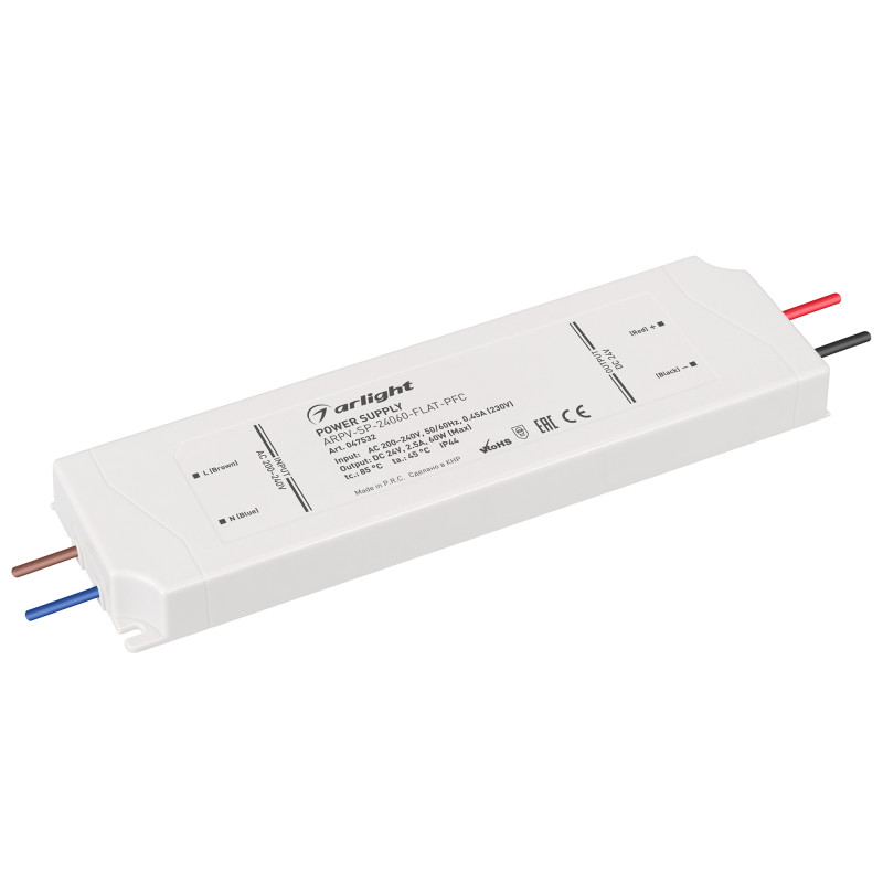 Блок питания ARPV-SP-24060-FLAT-PFC 24V, 2.5A, 60W 047532_ARL