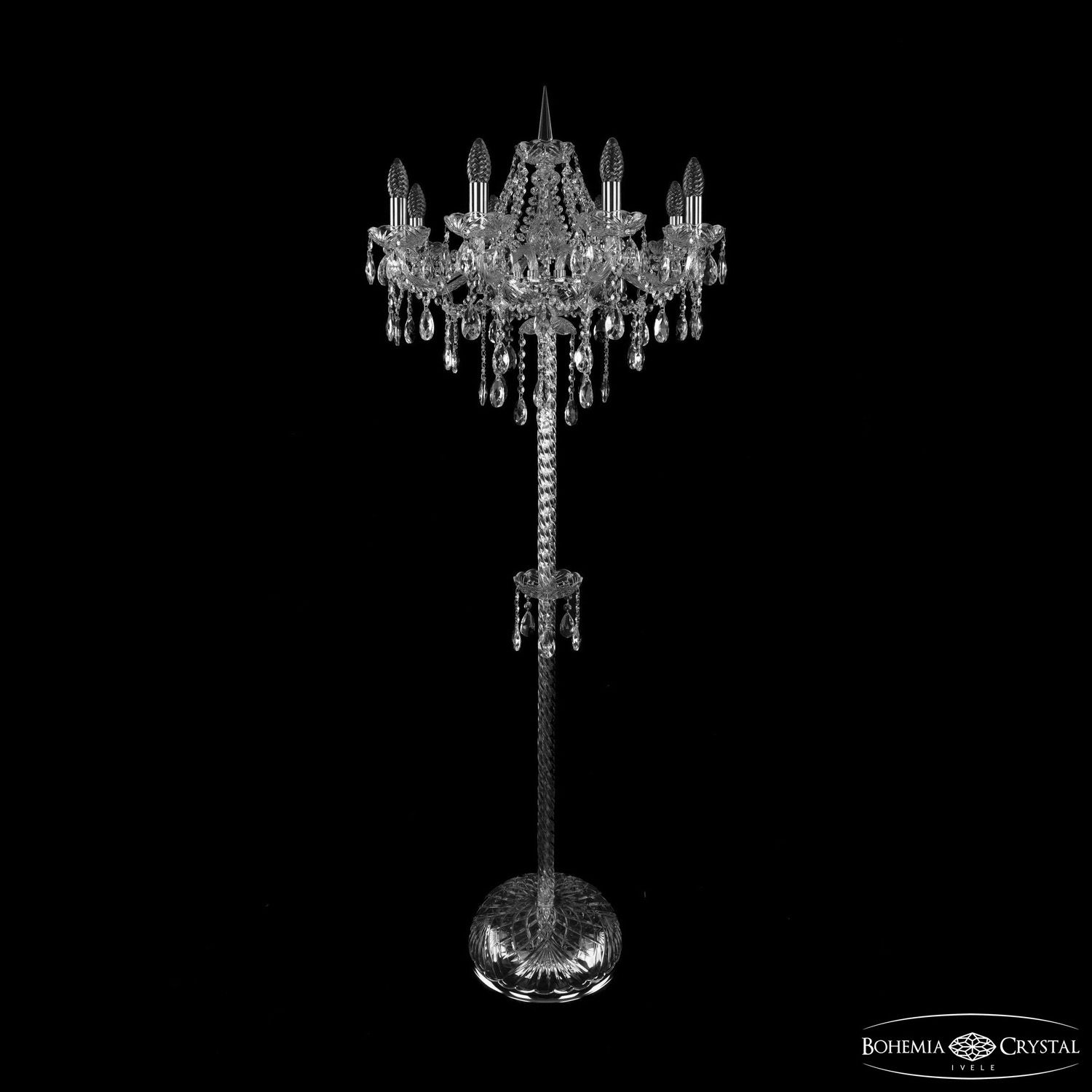 Торшер Bohemia Ivele Crystal 1415T2/8/200-160 Ni_BI
