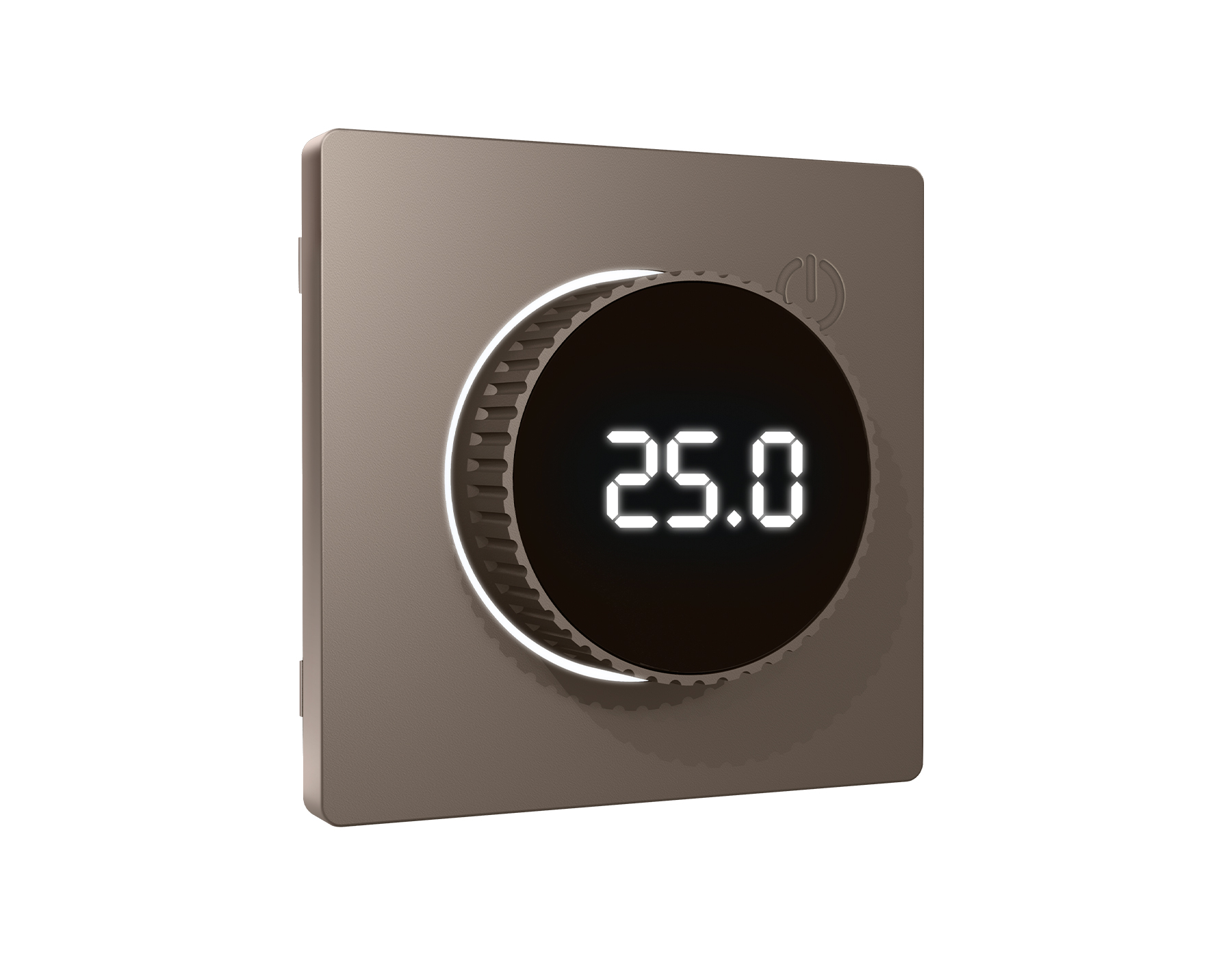 Лицевая панель ALFA для терморегулятора теплого пола с цифровым дисплеем QUANT Ambrella Volt AP6358_AMB