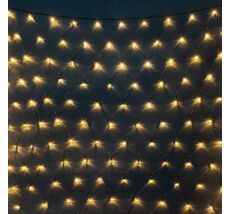 Светодиодная Сеть 2 x 2 м Тепло-Белая 24В, 256 LED, Провод Черный ПВХ, IP54 NTL256M-11-1WW