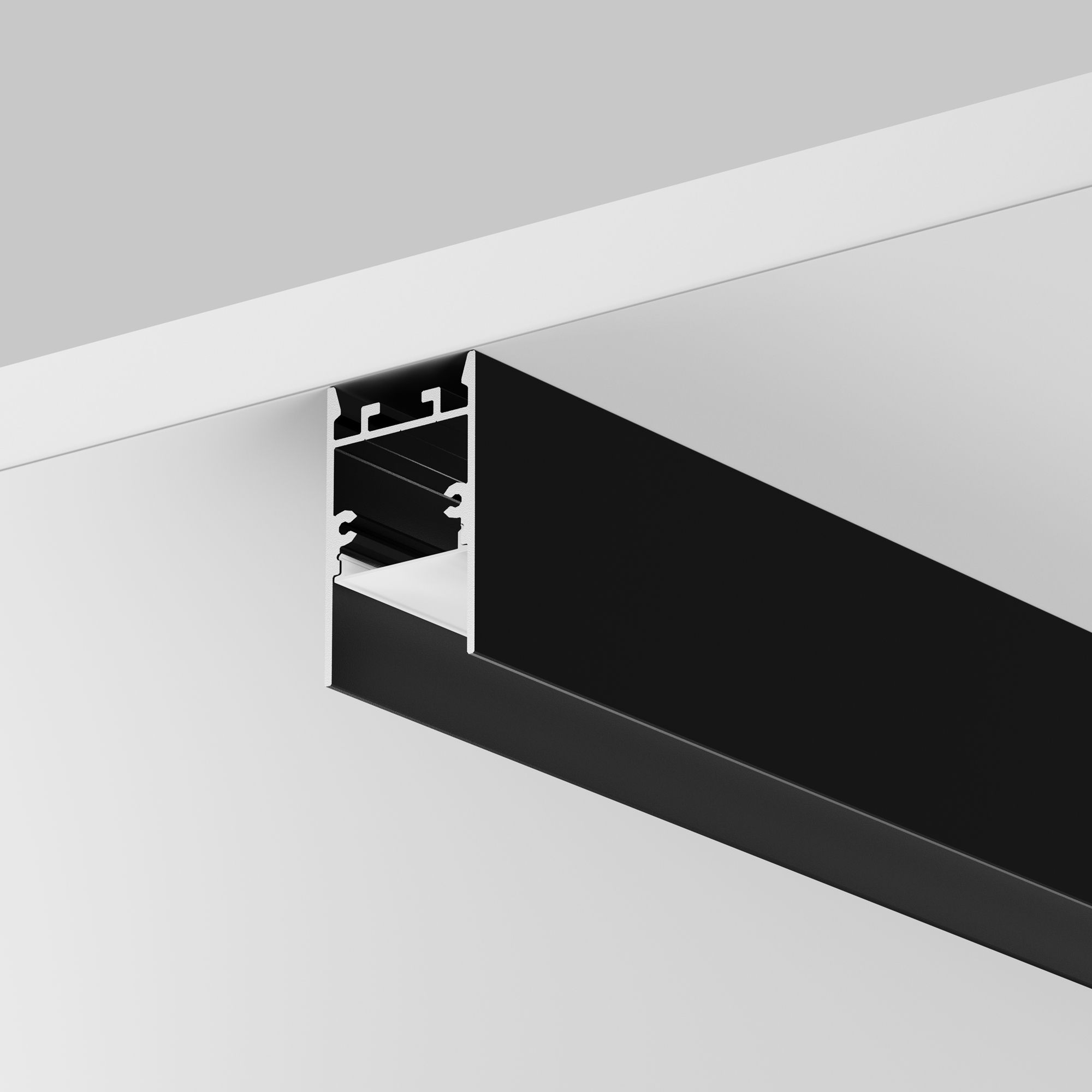 Алюминиевый профиль накладной-подвесной 25x42 (Черный, 2 м), ALM-2542-B-2M Maytoni 633010_MY