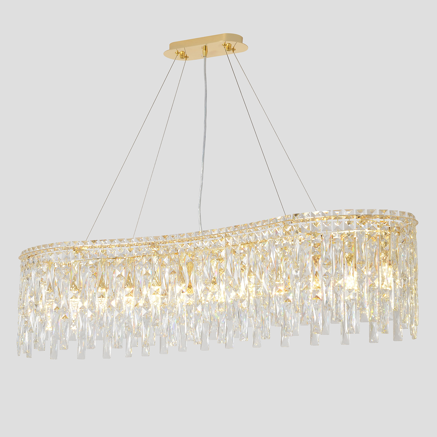 Подвесная люстра Crystal Lux ABRIL SP12 L1200 GOLD_CR