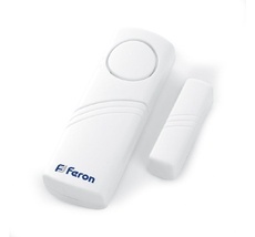 Звонок-сигнализация дверной беспроводной электрический 1 мелодия белый с питанием от батареек Feron 23602_FR