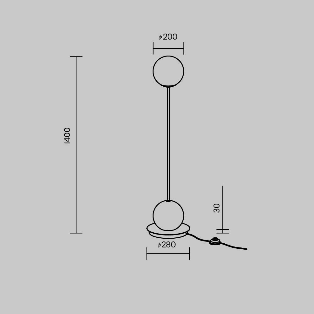 Торшер Maytoni Twins MOD427FL-L20B3K_MY