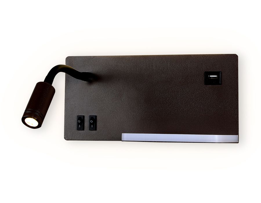 

Настенный светильник Ambrella light с полкой, USB портом и выключателем Wall FW293, FW293