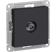 ТВ-розетка встраиваемая проходная (карбон) Systeme Electric ATN001093