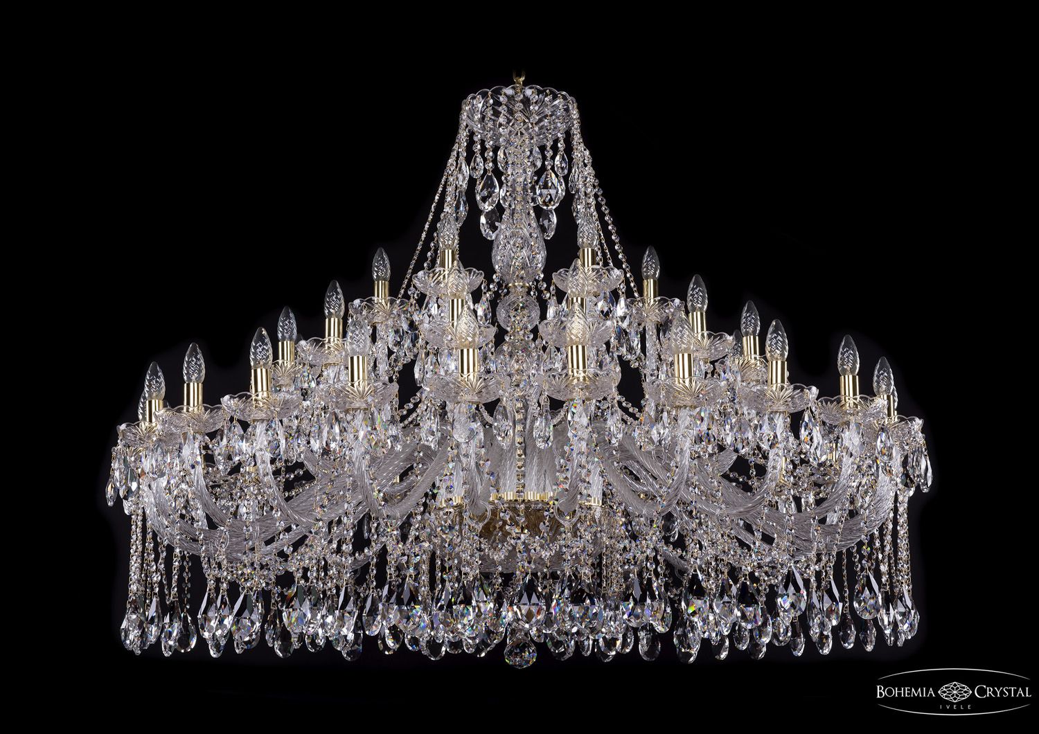 Хрустальная люстра Bohemia Ivele 1413/24+12+6/530 G