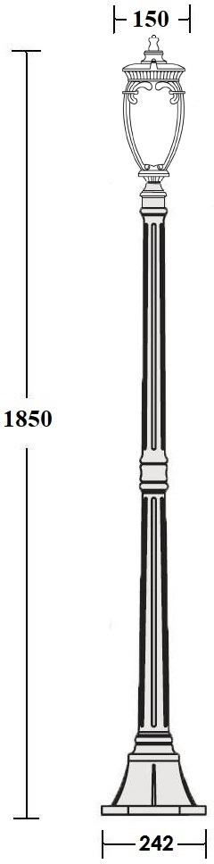 Наземный фонарь IP44 Oasis Light 86208 Gb_OL