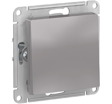 Выключатель встраиваемый одноклавишный (алюминий) Systeme Electric ATN000311