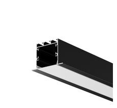 Алюминиевый профиль встраиваемый с накладным фланцем 50x35 (Черный, 2 м), ALM-5035T-B-Maytoni 632012_MY