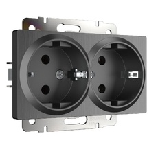 Розетка двойная с заземлением Werkel WL04-SKG-02-IP20 a050745_WR