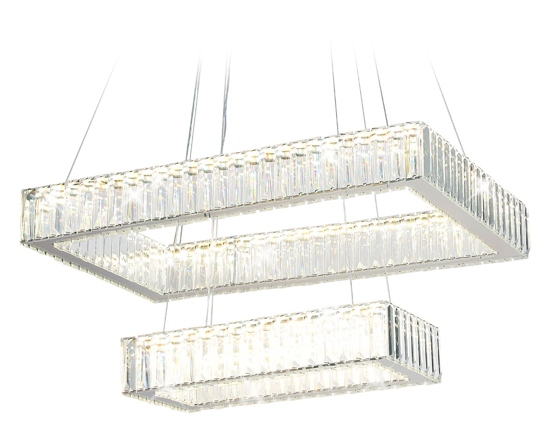 Подвесная люстра Ambrella light светодиодная с хрусталем Traditional TR5005_AMB