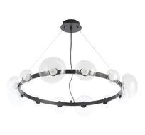 Подвесная люстра Crystallux BOSQUE SP12 BLACK/TRANSPARENT_CR