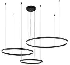 Подвесная люстра (+ночной режим) с пультом светодиодная (14001/3P Black) Indigo V000032L