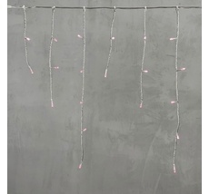 Гирлянда Бахрома на Батарейках 3 х 0,5 м Фиолетовая, 100 LED, Провод Прозрачный Силикон, IP65 ECC100-10-8BP