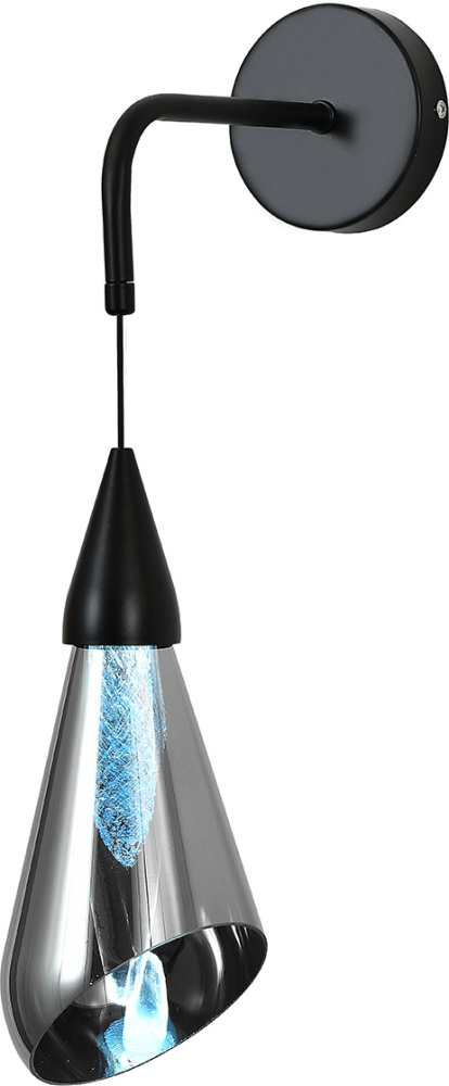 Настенный светильник квадратный 500 лм (11049/1W Black) Indigo V000111L