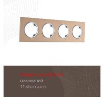 Рамка из алюминия на 4 поста Arte Milano 502.11-4.shampan