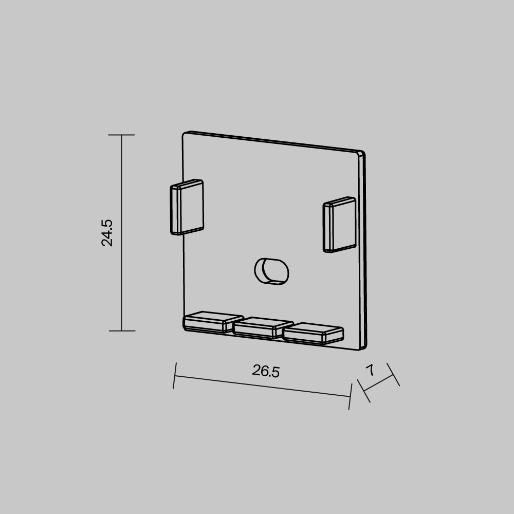 Комплект заглушек (для профиля ALM-4625-S-2M) 2 шт. Maytoni 642001_MY