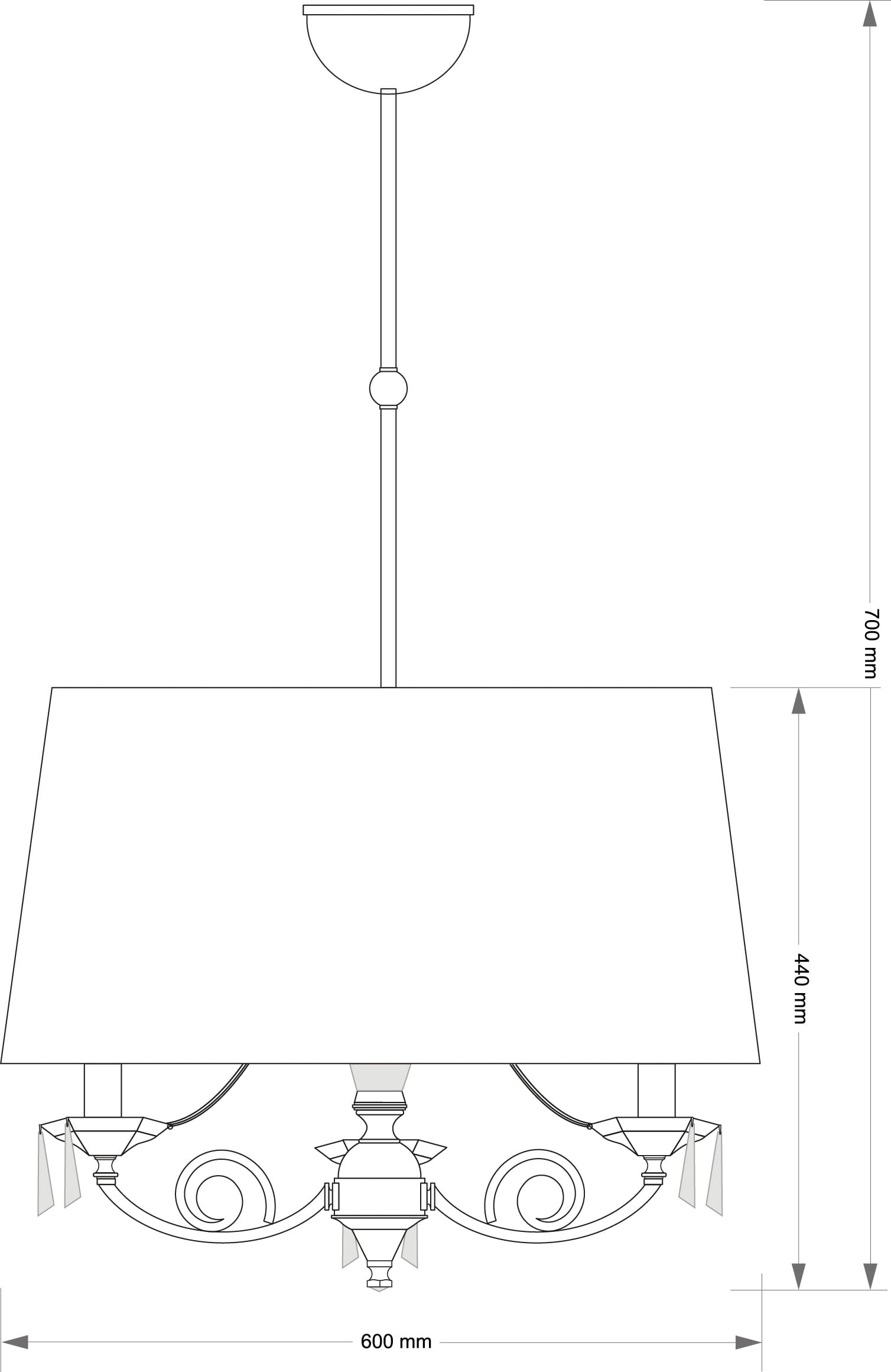 Подвесной светильник Kutek Monza MON-ZWD-3(P/A)