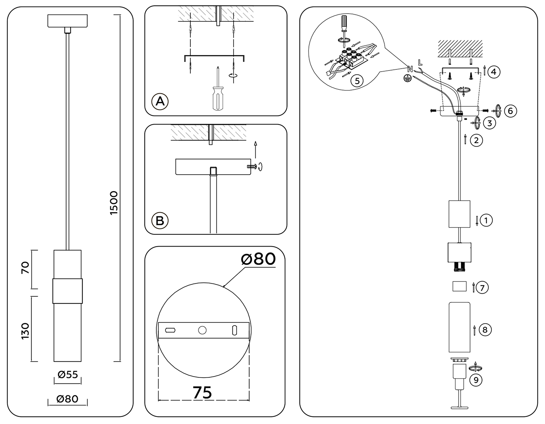 Подвесной светильник Ambrella Light Heigh Light HIGH LIGHT LH55111_AMB