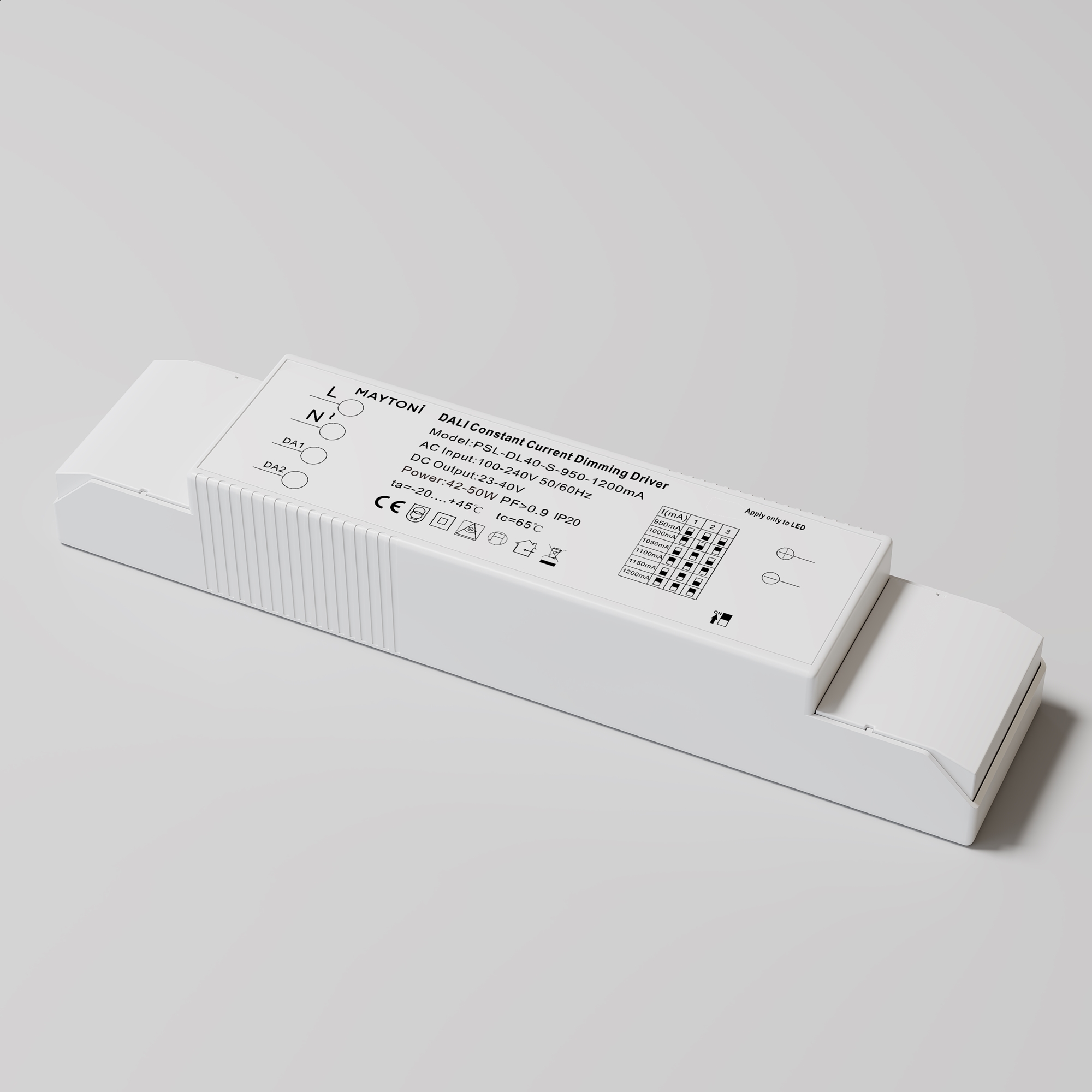 Источник питания (DT6) 42-50W Maytoni Dali PSL-DL40-S-950-1200mA_MY