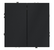 Выключатель с самовозвратом встраиваемый VOLTUM S70 двухклавишный 10А VLS020607