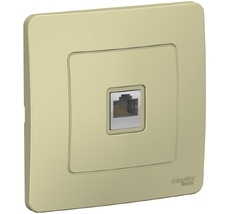 Розетка встраиваемая Ethernet RJ-45 (бежевый) Systeme Electric BLNIS045007