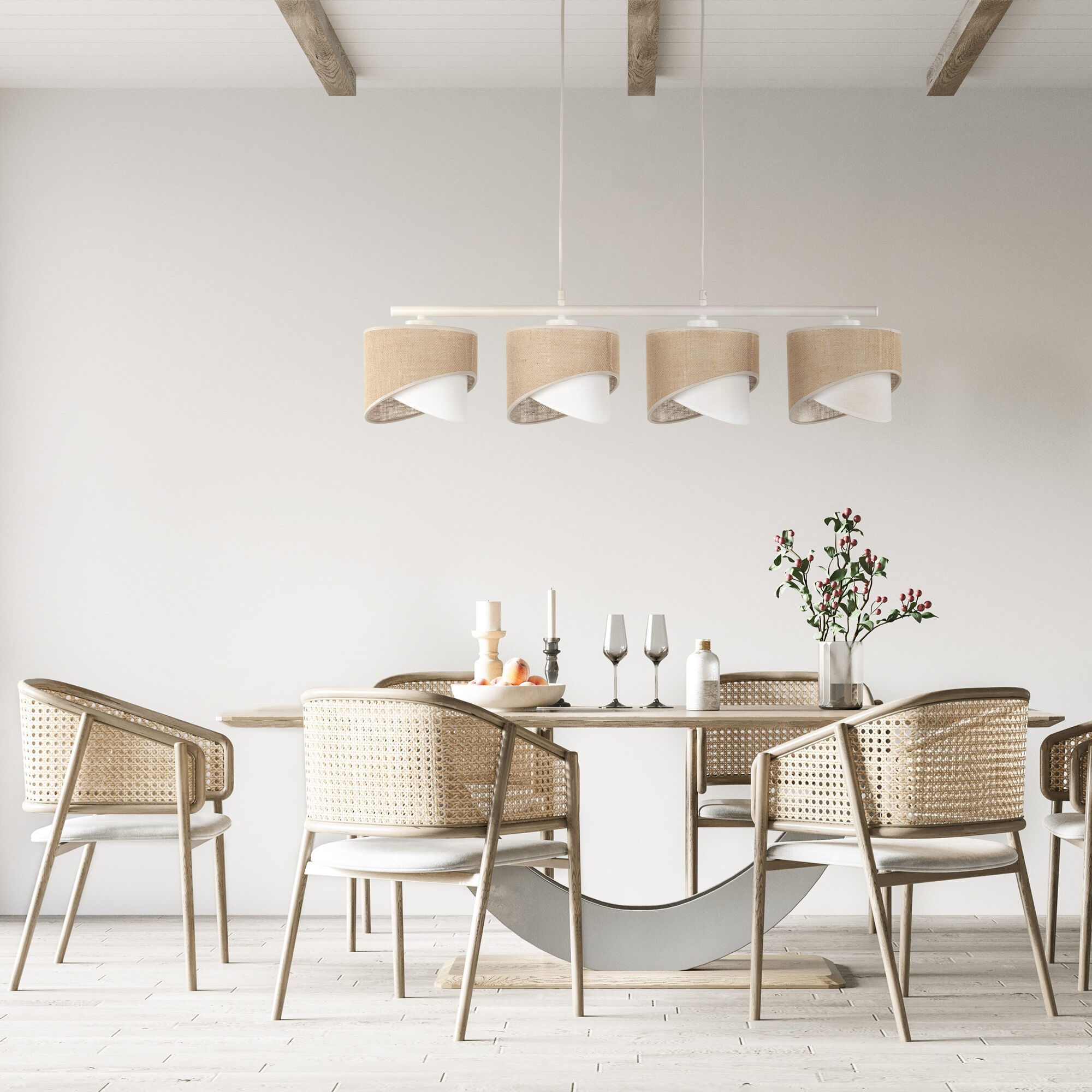 Подвесная люстра с тканевыми абажурами TK Lighting Marlon a066428_EU