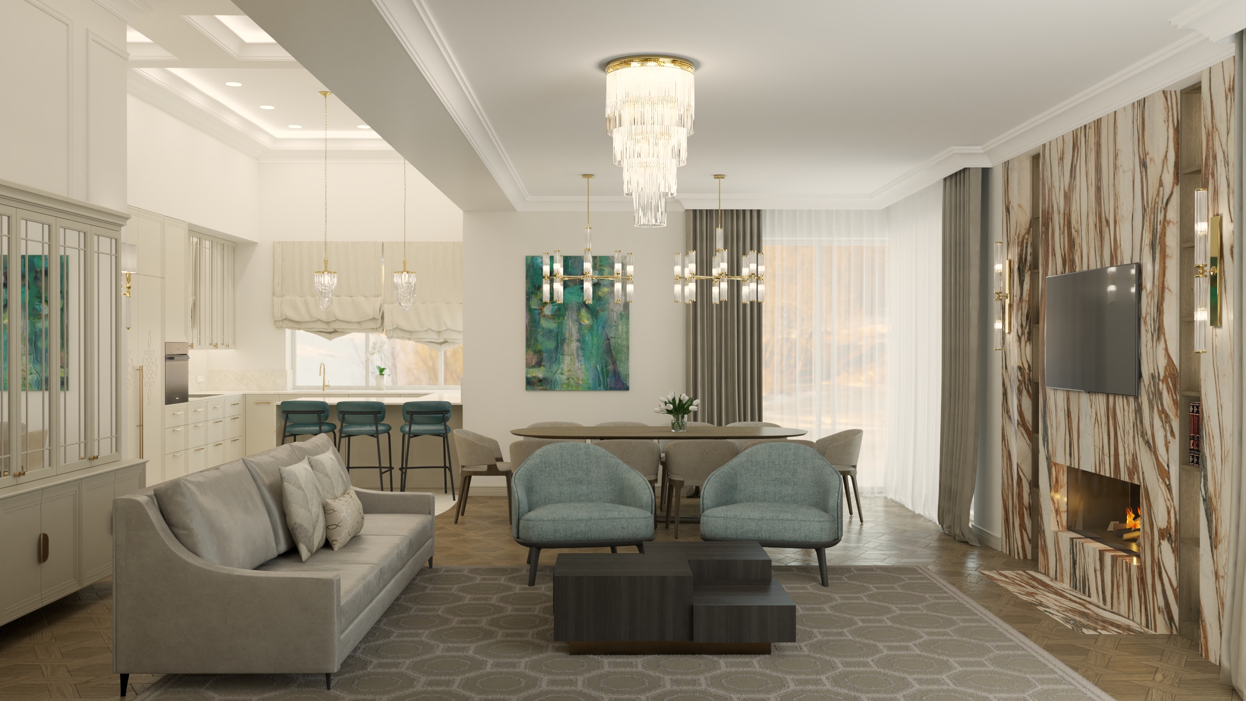 Подвесная люстра Kutek SALETTO SAL-ZW-32(P)