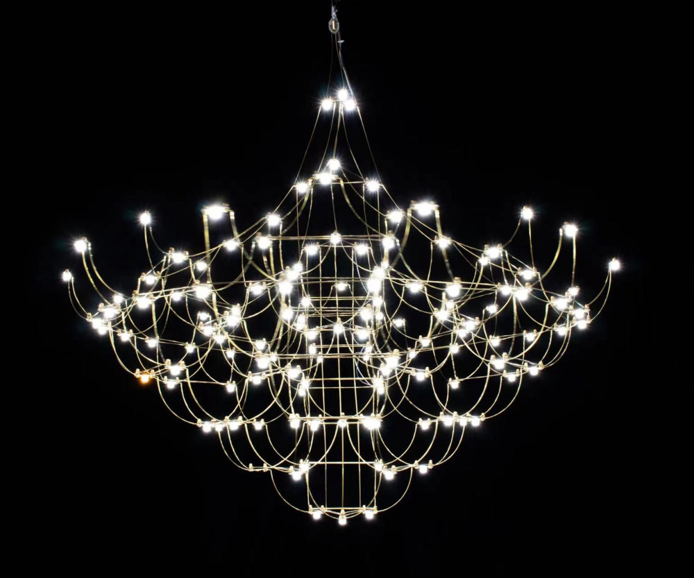 Подвесная люстра светодиодная диммируемая с пультом ДУ Kink Light 07886-115,02(21)_KL