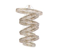 Подвесная люстра Newport Вертикальная композиция 10120 из семи колец шириной в один хрусталь золото №29_NP