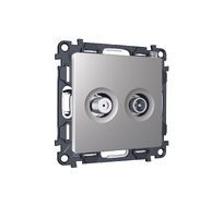 Комплект механизма розетки TV оконечной + SAT 5-862MHz 3.5dB/950-2150MHz 3.5dB ALFA QUANT (AP5133, VM217) Ambrella Volt MA513310_AMB