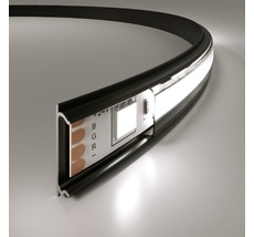 Гибкий алюминиевый профиль черный/черный для светодиодной ленты LL-2-ALP012 a053629_ES