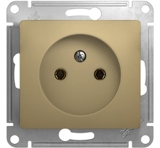 Розетка встраиваемая без заземления (титан) Systeme Electric GSL000441