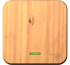 Выключатель накладной одноклавишный с подсветкой (ясень) Systeme Electric BLNVA101115