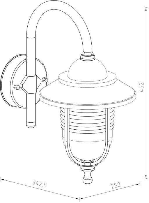 Уличный настенный светильник Escada 30010W/01_ESC