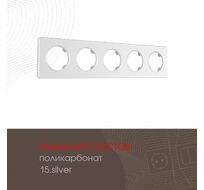 Рамка из поликарбоната на 5 постов Arte Milano 502.15-5.silver