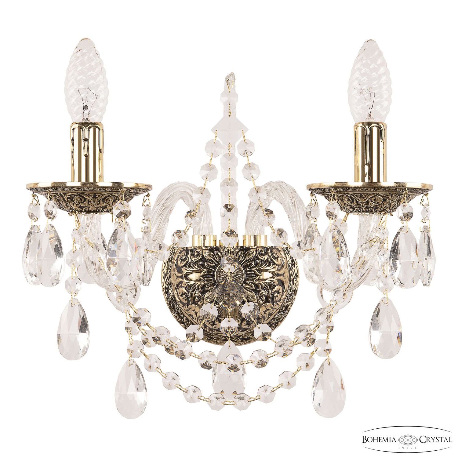 

Бра Bohemia Ivele Crystal 16211B/2/141 GB, 16211B/2/141 GB