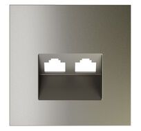 Накладка для розетки Voltum компьютерной двойной RJ45+RJ45 кат.6 S70 VLS001404