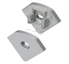 Заглушка 1 шт. ALU-D45 с отверстием 018254_ARL