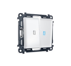 Выключатель двухклавишный проходной с подсветкой Ambrella Volt ALFA QUANT MA124040_AMB