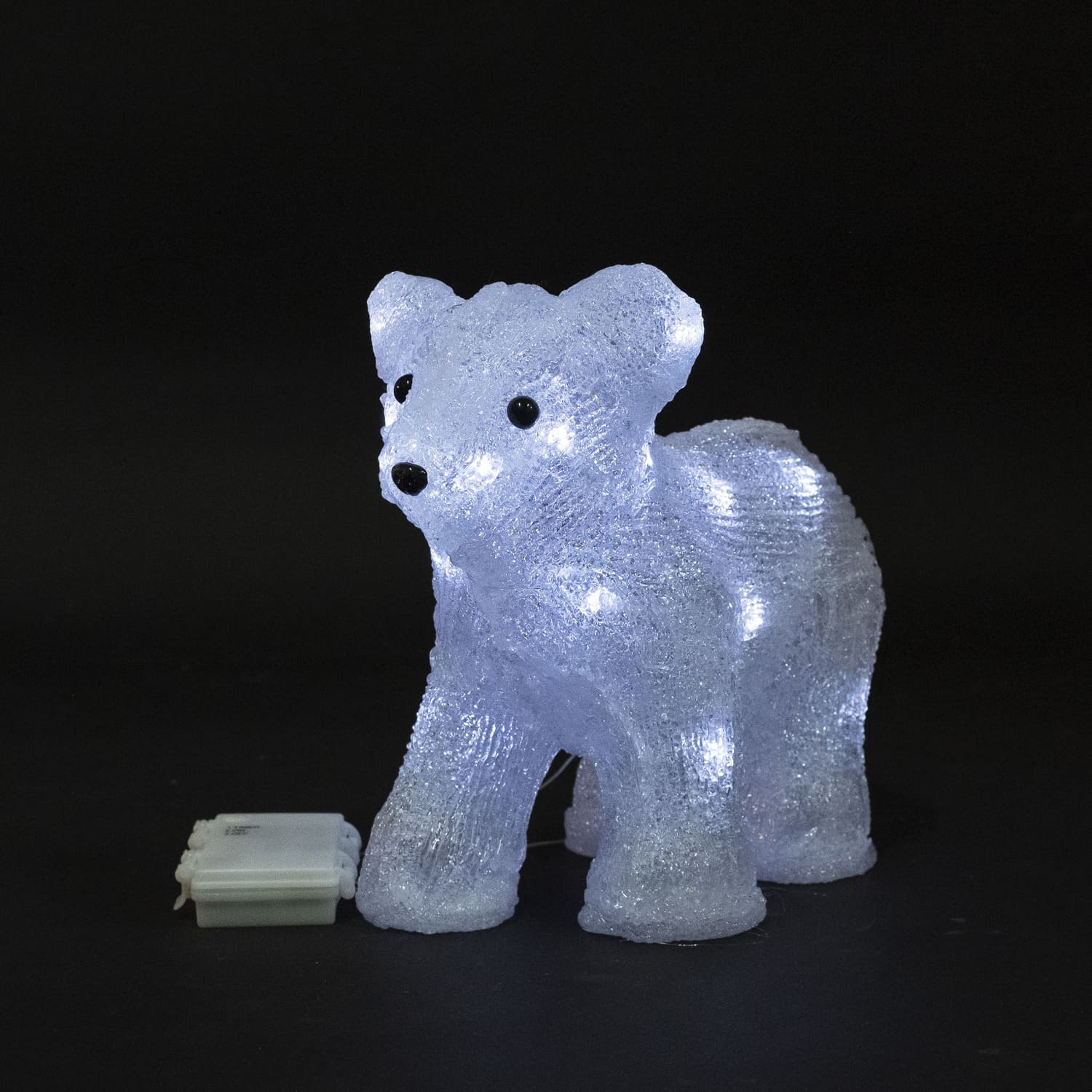 Светодиодный Мишка на Батарейках 23см Белый, 20 LED, IP54 9490928
