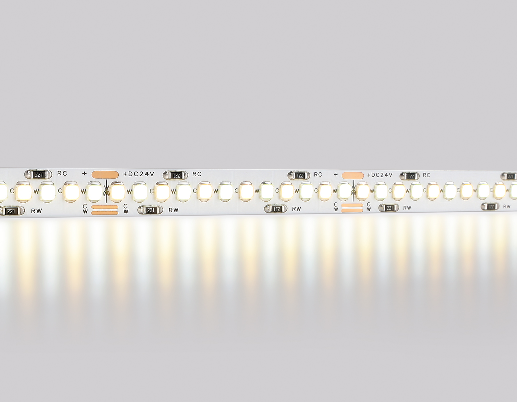Светодиодная лента 2835 240Led, 18W m, 24V IP20 CCT 3000-650 Ambrella Light GS GS4151_AMB